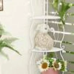 Litton Lane 12 in. White Polystone Farmhouse Dog Garden Sculpture -Litton Lane Sales Store litton lane garden statues 040368 31 1000