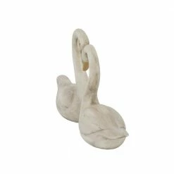 Litton Lane 17 in. White Magnesium Oxide Country Cottage Bird Garden Sculpture -Litton Lane Sales Store litton lane garden statues 040473 4f 1000