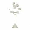 Litton Lane 48 in. White Metal Country Cottage Rooster Garden Sculpture -Litton Lane Sales Store litton lane garden statues 040596 64 1000