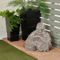 Litton Lane 18 in. Garden Buddha Sculpture -Litton Lane Sales Store litton lane garden statues 040613 31 1000