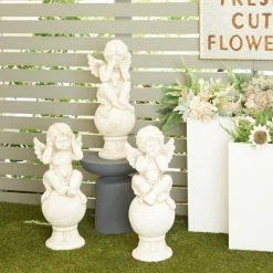 Litton Lane 29 In. Garden Sculpture (3-Pack) -Litton Lane Sales Store litton lane garden statues 040698 31 1000