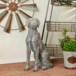 Litton Lane 25 in. Garden Dog Sculpture -Litton Lane Sales Store litton lane garden statues 040735 31 1000
