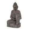 Litton Lane 36 in. Silver Magnesium Oxide Traditional Buddha Garden Sculpture -Litton Lane Sales Store litton lane garden statues 040870 64 1000