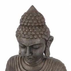 Litton Lane 36 in. Silver Magnesium Oxide Traditional Buddha Garden Sculpture 14 Litton Lane 36 in. Silver Magnesium Oxide Traditional Buddha Garden Sculpture -Litton Lane Sales Store litton lane garden statues 040870 77 1000
