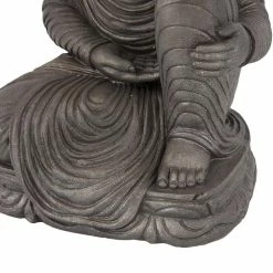 Litton Lane 36 in. Silver Magnesium Oxide Traditional Buddha Garden Sculpture 17 Litton Lane 36 in. Silver Magnesium Oxide Traditional Buddha Garden Sculpture -Litton Lane Sales Store litton lane garden statues 040870 fa 1000