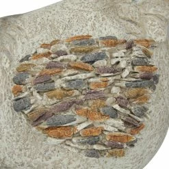 Litton Lane 13 in. Gray Polystone Farmhouse Chicken Garden Sculpture -Litton Lane Sales Store litton lane garden statues 040881 fa 1000