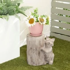 Litton Lane Brown Modern farmhouse Fox Garden Sculpture, 14 in. x 10 in. x 15 in. -Litton Lane Sales Store litton lane garden statues 040945 31 1000