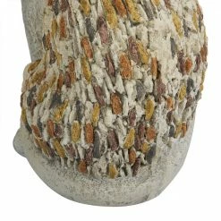 Litton Lane 14 in. White Polystone Farmhouse Cat Garden Sculpture -Litton Lane Sales Store litton lane garden statues 041055 fa 1000