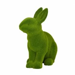Litton Lane 16 in. Green Country Cottage MGO Garden Rabbit Sculpture