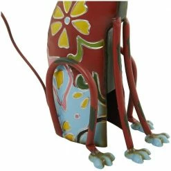 Litton Lane 19 in. Multi-Colored Metal Eclectic Dog Garden Sculpture -Litton Lane Sales Store litton lane garden statues 042970 1d 1000