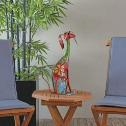 Litton Lane 19 in. Multi-Colored Metal Eclectic Dog Garden Sculpture -Litton Lane Sales Store litton lane garden statues 042970 31 1000