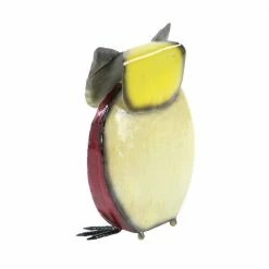 Litton Lane 11 in. Yellow Metal Eclectic Bird Garden Sculpture -Litton Lane Sales Store litton lane garden statues 55108 4f 1000