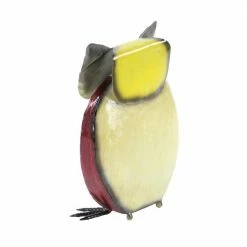 Litton Lane 11 in. Yellow Metal Eclectic Bird Garden Sculpture -Litton Lane Sales Store litton lane garden statues 55108 66 1000