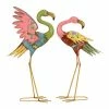 Litton Lane 28 in. Indoor Outdoor Embossed Standing Flamingo Garden Sculpture with Coiled U Shaped Feet (Set of 2) 2 Litton Lane 28 in. Indoor Outdoor Embossed Standing Flamingo Garden Sculpture with Coiled U Shaped Feet (Set of 2) -Litton Lane Sales Store litton lane garden statues 55142 64 1000