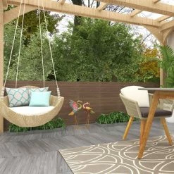 Litton Lane 28 in. Indoor Outdoor Embossed Standing Flamingo Garden Sculpture with Coiled U Shaped Feet (Set of 2) -Litton Lane Sales Store litton lane garden statues 55142 fa 1000