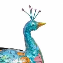 Litton Lane 20 in. Turquoise Metal Eclectic Bird Garden Sculpture -Litton Lane Sales Store litton lane garden statues 55238 44 1000