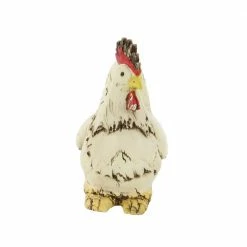 Litton Lane 12 in. White Polystone Farmhouse Bird Garden Sculpture -Litton Lane Sales Store litton lane garden statues 58222 4f 1000
