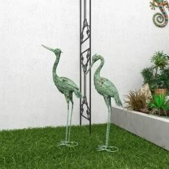Litton Lane 47 In., 43 In. Garden Sculpture (2-Pack) 21 Litton Lane 47 In., 43 In. Garden Sculpture (2-Pack) -Litton Lane Sales Store litton lane garden statues 74870 1f 1000
