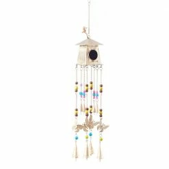 Litton Lane 29 in. Gold Metal Rustic Windchime -Litton Lane Sales Store litton lane wind chimes 040106 c3 1000