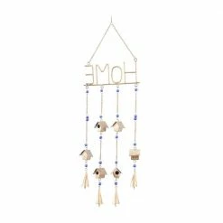 Litton Lane 33 in. Gold Metal Traditional Windchime -Litton Lane Sales Store litton lane wind chimes 040150 66 1000