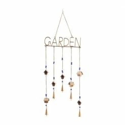 Litton Lane 36 in. Brass Metal Traditional Windchime