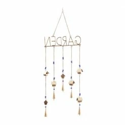 Litton Lane 36 in. Brass Metal Traditional Windchime -Litton Lane Sales Store litton lane wind chimes 040166 66 1000