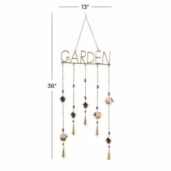 Litton Lane 36 in. Brass Metal Traditional Windchime -Litton Lane Sales Store litton lane wind chimes 040166 76 1000
