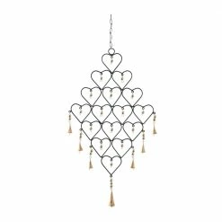 Litton Lane 27 in. Gold Metal Industrial Windchime -Litton Lane Sales Store litton lane wind chimes 040416 66 1000