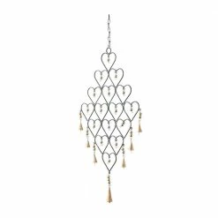 Litton Lane 27 in. Gold Metal Industrial Windchime -Litton Lane Sales Store litton lane wind chimes 040416 c3 1000