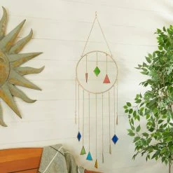 Litton Lane 44 in. Multi Aluminum Contemporary Windchime -Litton Lane Sales Store litton lane wind chimes 040444 31 1000