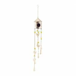 Litton Lane 35 in. Gold Metal Rustic Windchime