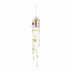 Litton Lane 35 in. Gold Metal Rustic Windchime -Litton Lane Sales Store litton lane wind chimes 040462 c3 1000