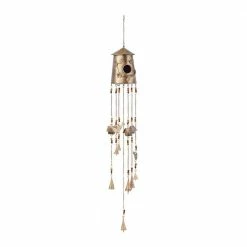 Litton Lane 42 in. Bronze Metal Rustic Windchime -Litton Lane Sales Store litton lane wind chimes 040540 c3 1000