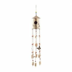 Litton Lane 32 in. Bronze Metal Rustic Windchime
