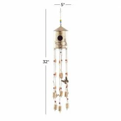 Litton Lane 32 in. Bronze Metal Rustic Windchime 18 Litton Lane 32 in. Bronze Metal Rustic Windchime -Litton Lane Sales Store litton lane wind chimes 040595 76 1000