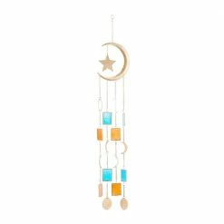 Litton Lane 41 in. Gold Metal Contemporary Windchime -Litton Lane Sales Store litton lane wind chimes 040717 4f 1000