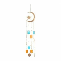 Litton Lane 41 in. Gold Metal Contemporary Windchime