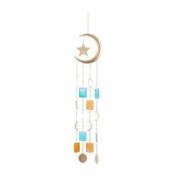 Litton Lane 41 in. Gold Metal Contemporary Windchime -Litton Lane Sales Store litton lane wind chimes 040717 c3 1000