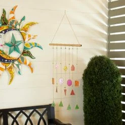 Litton Lane 37 in. Multi Metal Contemporary Windchime -Litton Lane Sales Store litton lane wind chimes 040840 31 1000