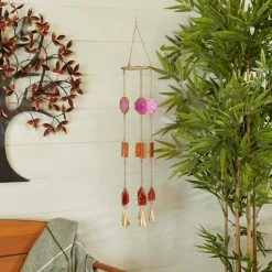 Litton Lane 34 in. Multi Metal Contemporary Windchime -Litton Lane Sales Store litton lane wind chimes 040843 31 1000