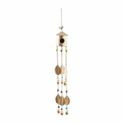 Litton Lane 38 in. Gold Metal Rustic Windchime -Litton Lane Sales Store litton lane wind chimes 040961 4f 1000