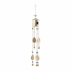 Litton Lane 38 in. Gold Metal Rustic Windchime -Litton Lane Sales Store litton lane wind chimes 040961 c3 1000