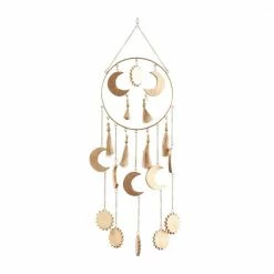 Litton Lane 42 in. Gold Wood Transitional Windchime 13 Litton Lane 42 in. Gold Wood Transitional Windchime -Litton Lane Sales Store litton lane wind chimes 040972 66 1000