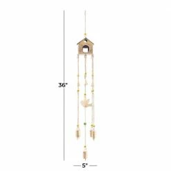 Litton Lane 36 in. Bronze Metal Rustic Windchime -Litton Lane Sales Store litton lane wind chimes 040997 76 1000