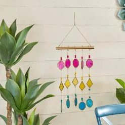 Litton Lane 30 in. Multi Metal Contemporary Windchime -Litton Lane Sales Store litton lane wind chimes 041035 31 1000