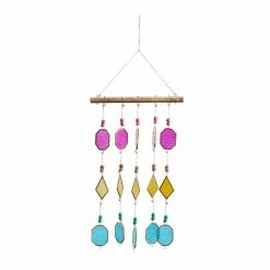 Litton Lane 30 in. Multi Metal Contemporary Windchime -Litton Lane Sales Store litton lane wind chimes 041035 4f 1000