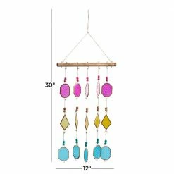 Litton Lane 30 in. Multi Metal Contemporary Windchime -Litton Lane Sales Store litton lane wind chimes 041035 76 1000