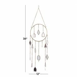 Litton Lane 38 in. Brass Metal Contemporary Windchime -Litton Lane Sales Store litton lane wind chimes 041096 76 1000