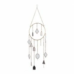 Litton Lane 38 in. Brass Metal Contemporary Windchime -Litton Lane Sales Store litton lane wind chimes 041096 c3 1000