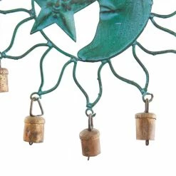 Litton Lane 13 in. Turquoise Metal Eclectic Windchime -Litton Lane Sales Store litton lane wind chimes 042091 fa 1000